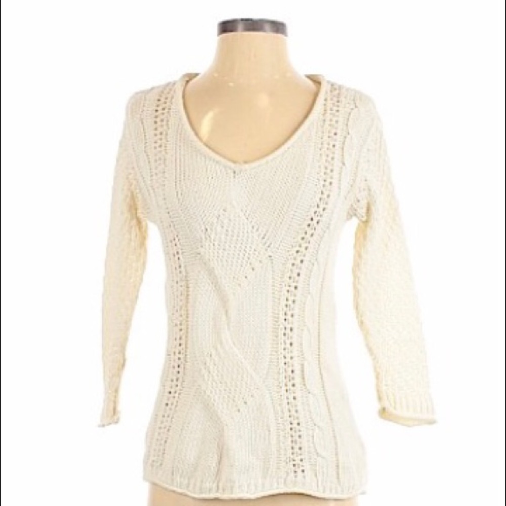 Gap Cable Knit tunic pullover sweater long sleeve